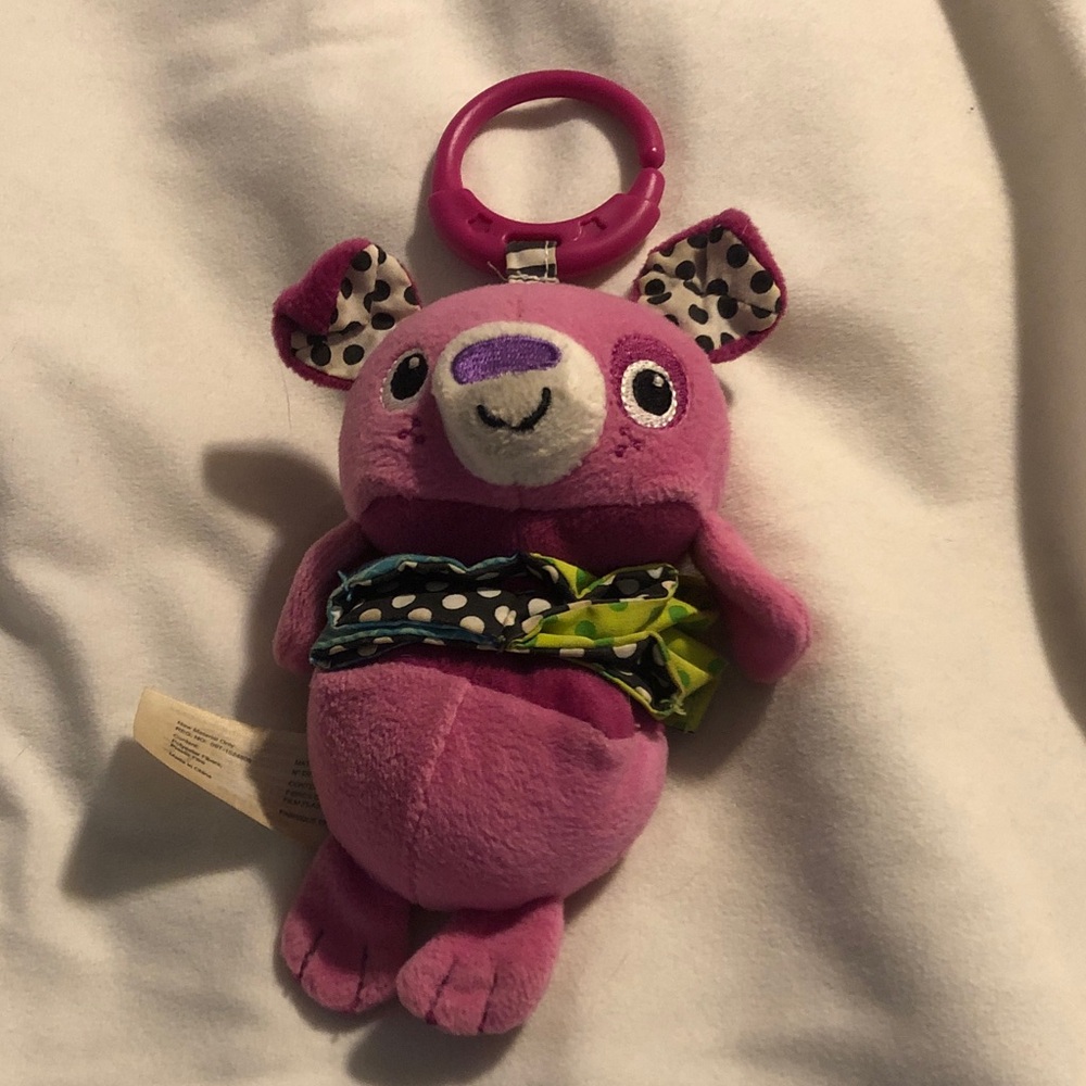 Infantino Fuchsia Plush Toy Keychain